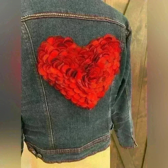 Custom repurposed Zanani Jean Jacket Size Medium - Picture 3 of 10